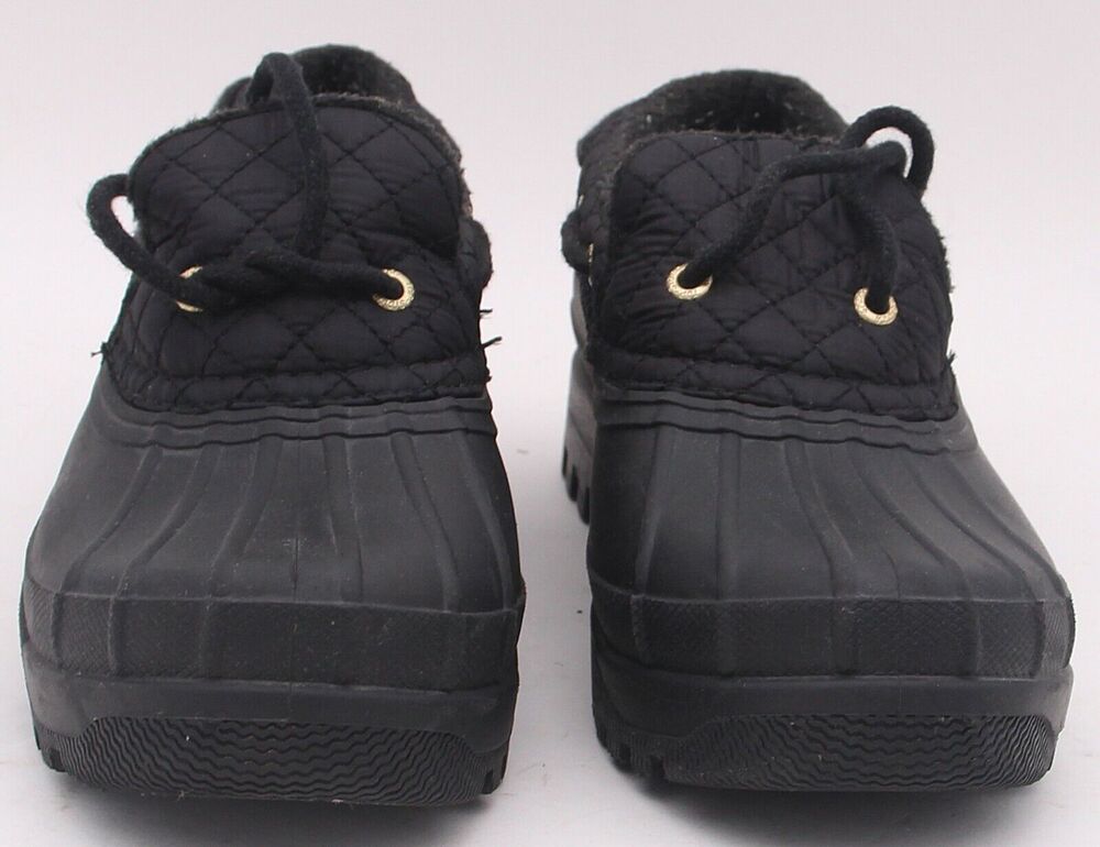 Sperry Top-Sider Women's Size 7 Black Quilted Rain Duck Shoe Boots Mocs STS95272 - Picture 7 of 11